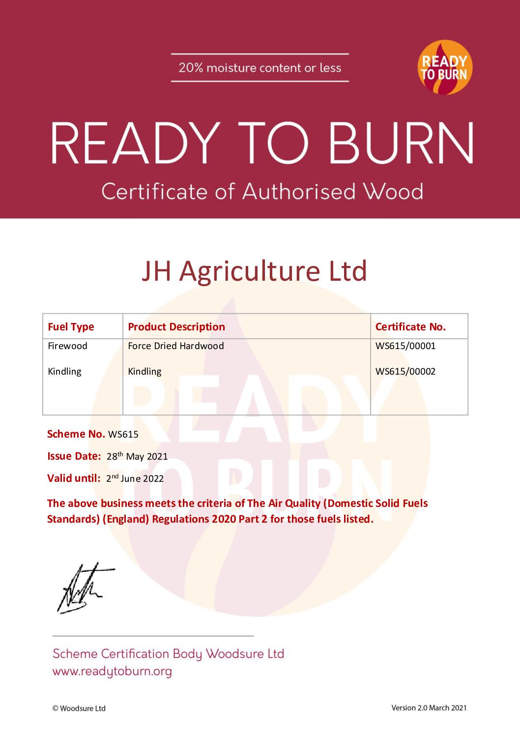 Get logs obtains Woodsure s Ready to burn certification GetLogs